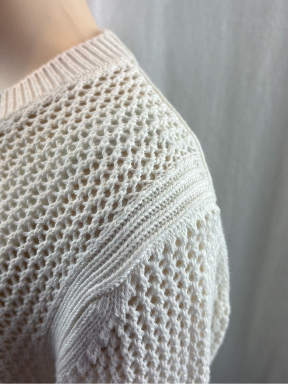 Everlane The Mesh Soft Cotton Crew in White S - Picture 10 of 13